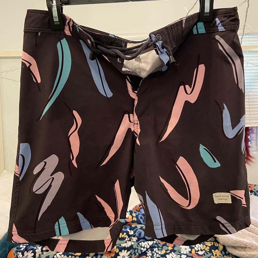 Retro styled swim trunks